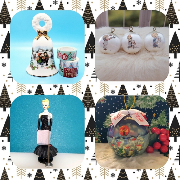 Lot of 5 purple magenta Christmas ornaments 1 glittered EUC - Picture 9 of 13